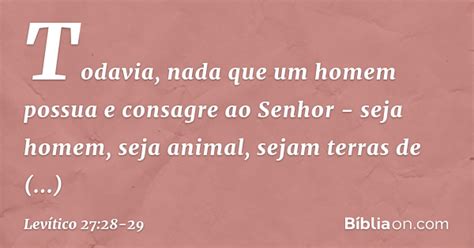 lv oferta de santificação|Explicação do Versículo da Bíblia: Levítico 27:28.